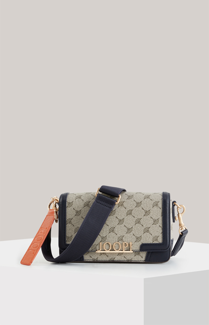Schultertasche Mazzolino Sousa in Blau/Beige