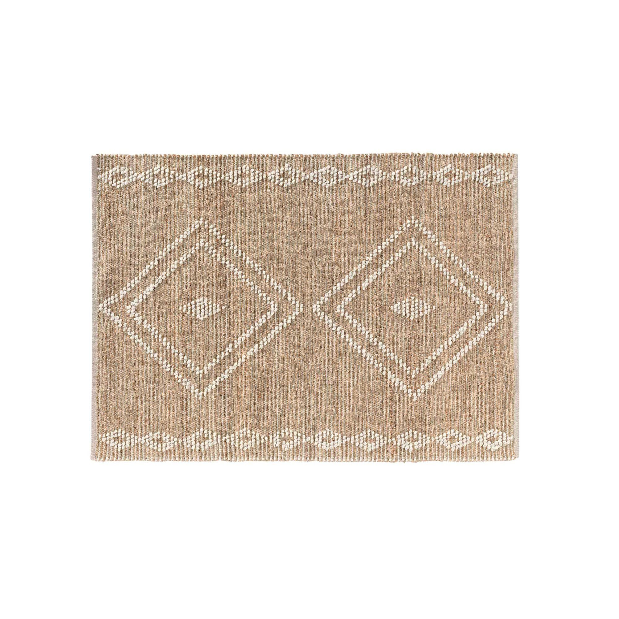Tapis jute-laine imprimé