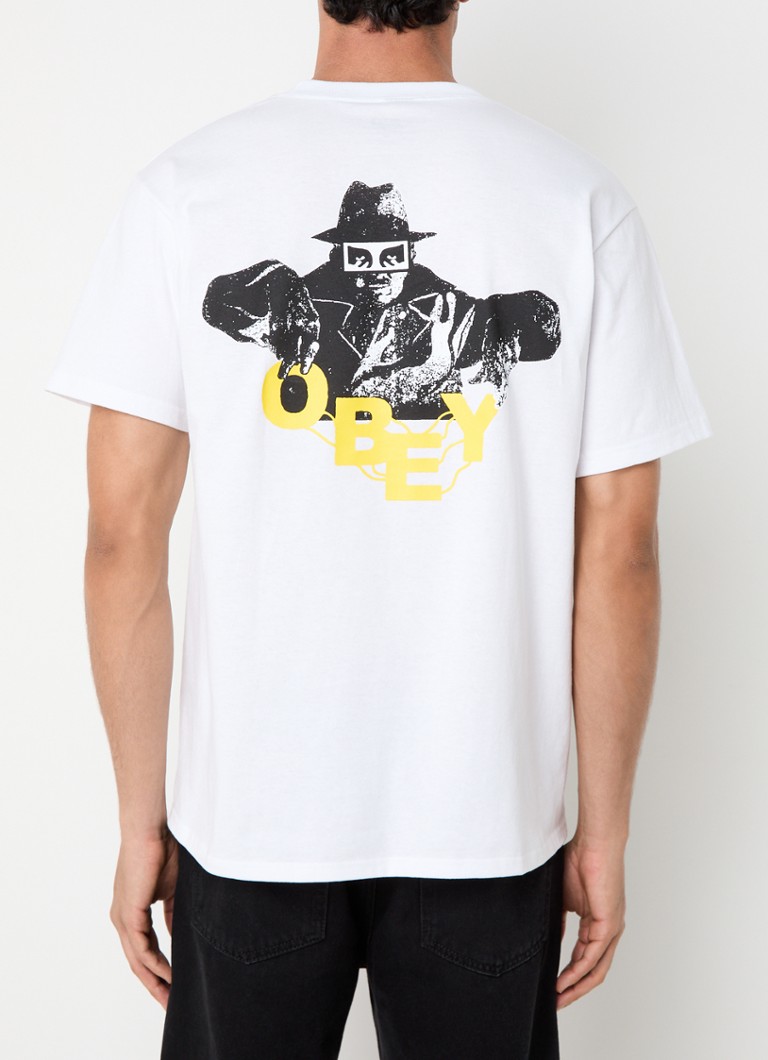 Obey Inner Power T-krekls ar logotipu un apdruku aizmugurē