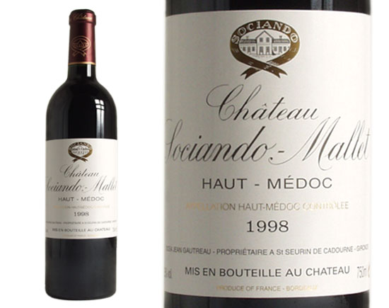 Château Sociando-Mallet Rouge 1998 Bordeaux Haut-Médoc