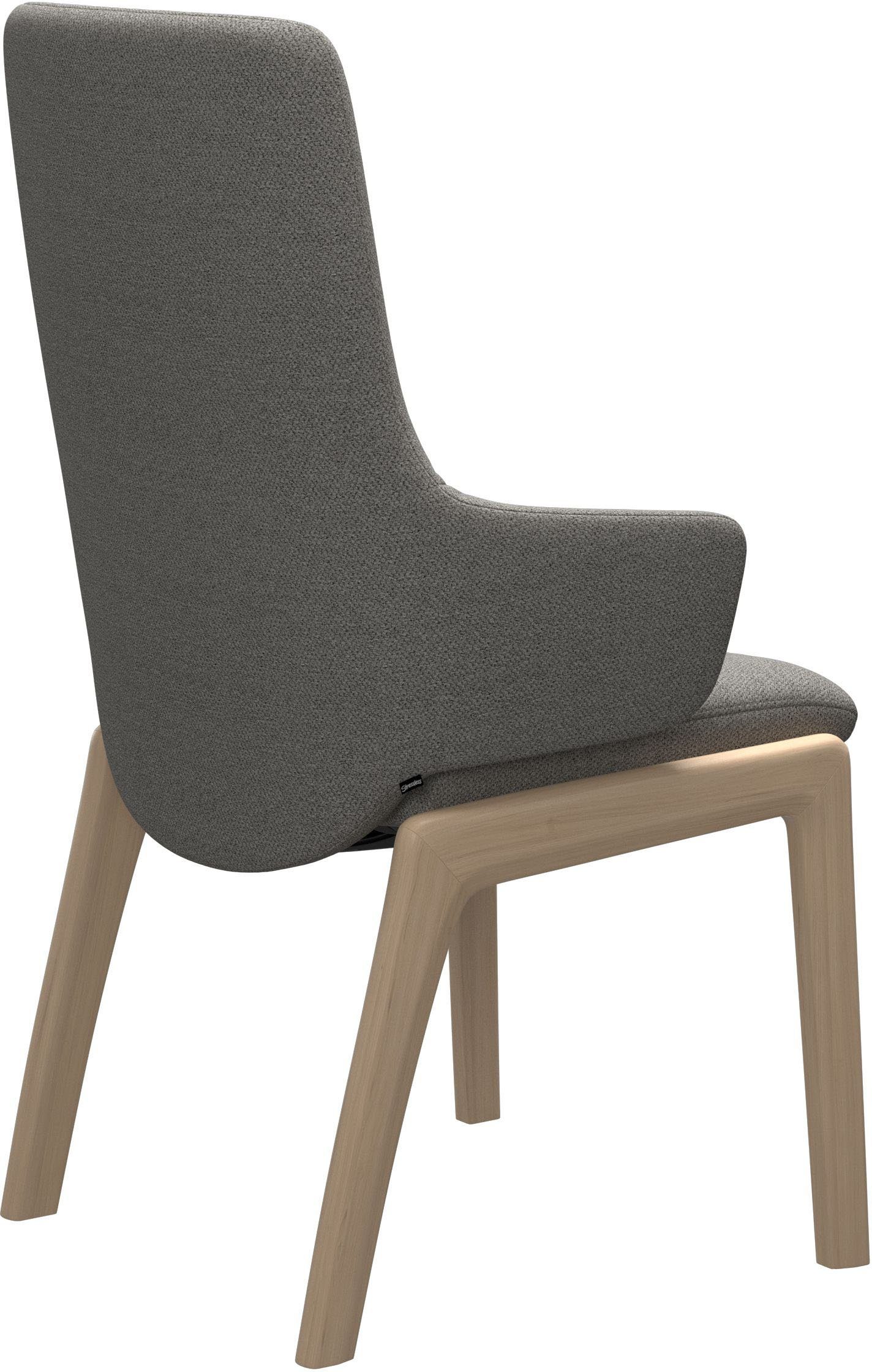 Stressless® Polsterstuhl Laurel, High Back mit Armlehne, Größe L, mit abgerundeten Beinen in Walnuss