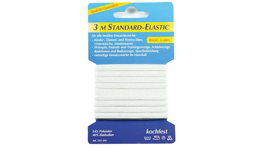 Standard-Elastic Band 6mm 3 m