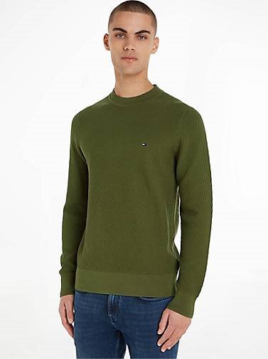 TOMMY HILFIGER Herren Strickpullover RECTANGULAR STRUCTURE CREW