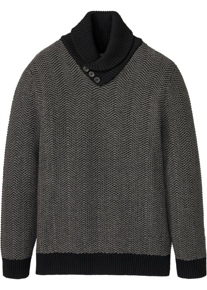 Pullover mit Schalkragen aus Baumwolle
