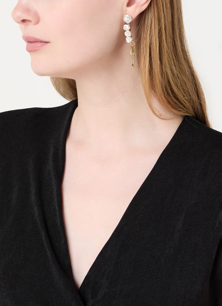 Missoma Earrings with keshi pearl plating