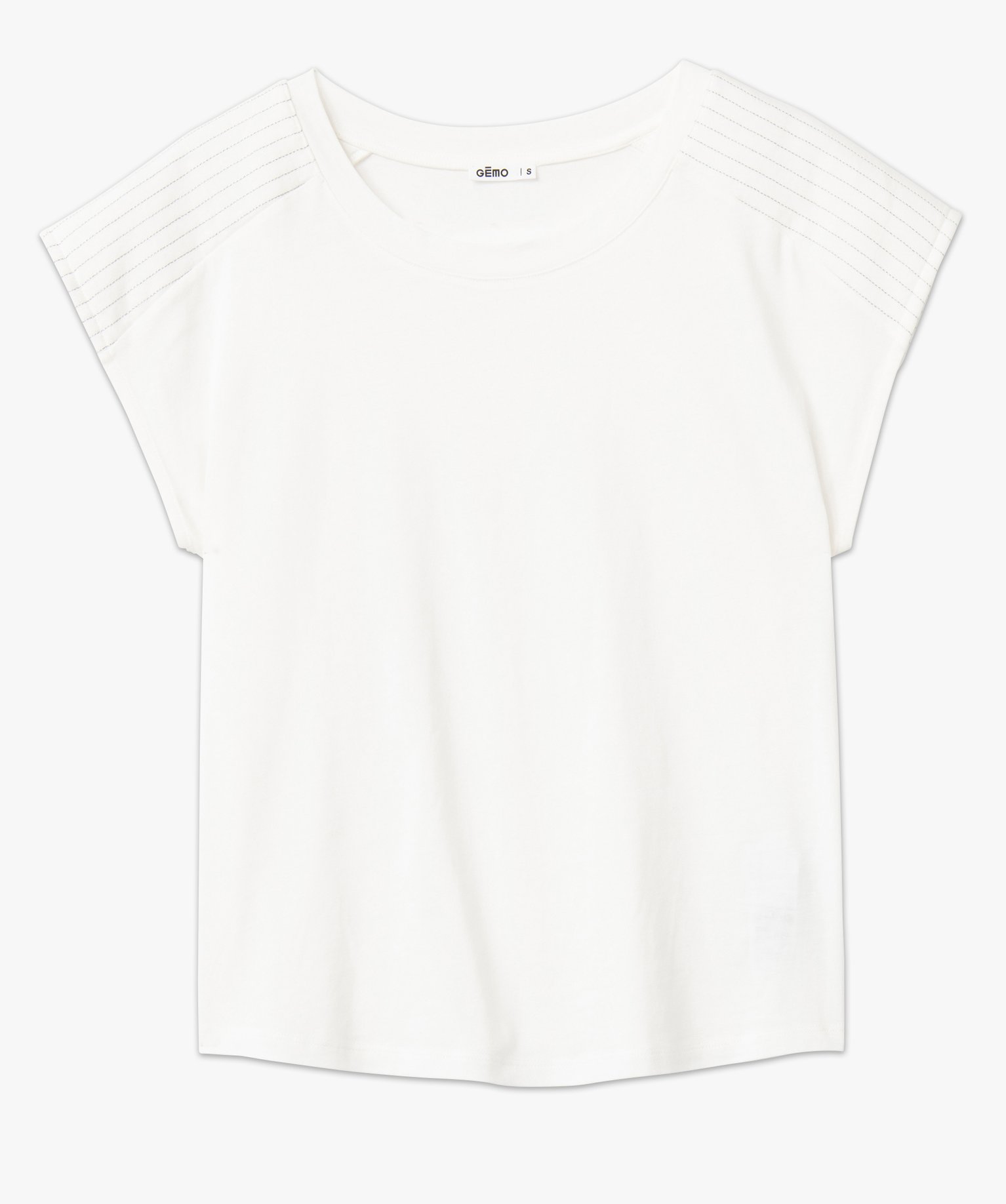 Tee-shirt sans manches coupe loose femme ecru | GEMO