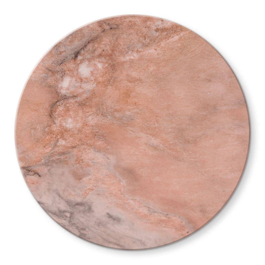 K&L Wall Art Arbeitsplatte Glas Tischplatte Vintage Marmor Rosa Steinoptik Glastisch Wohnzimmer