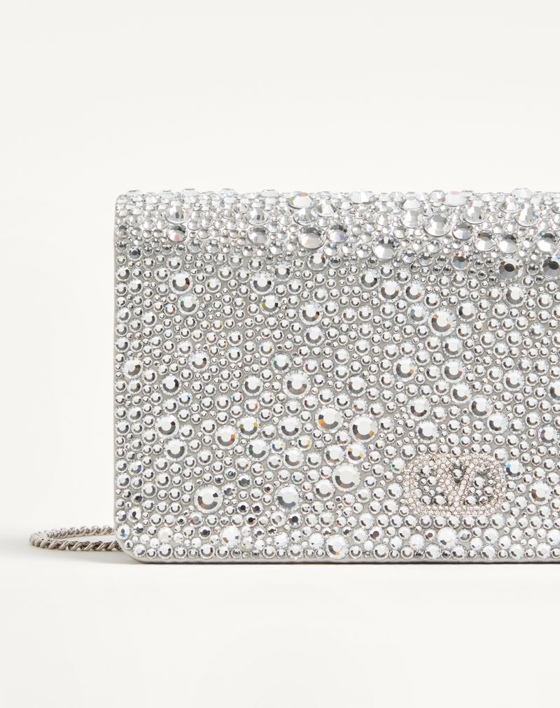 VLogo Signature Mini-skuldertaske med glitrende broderi