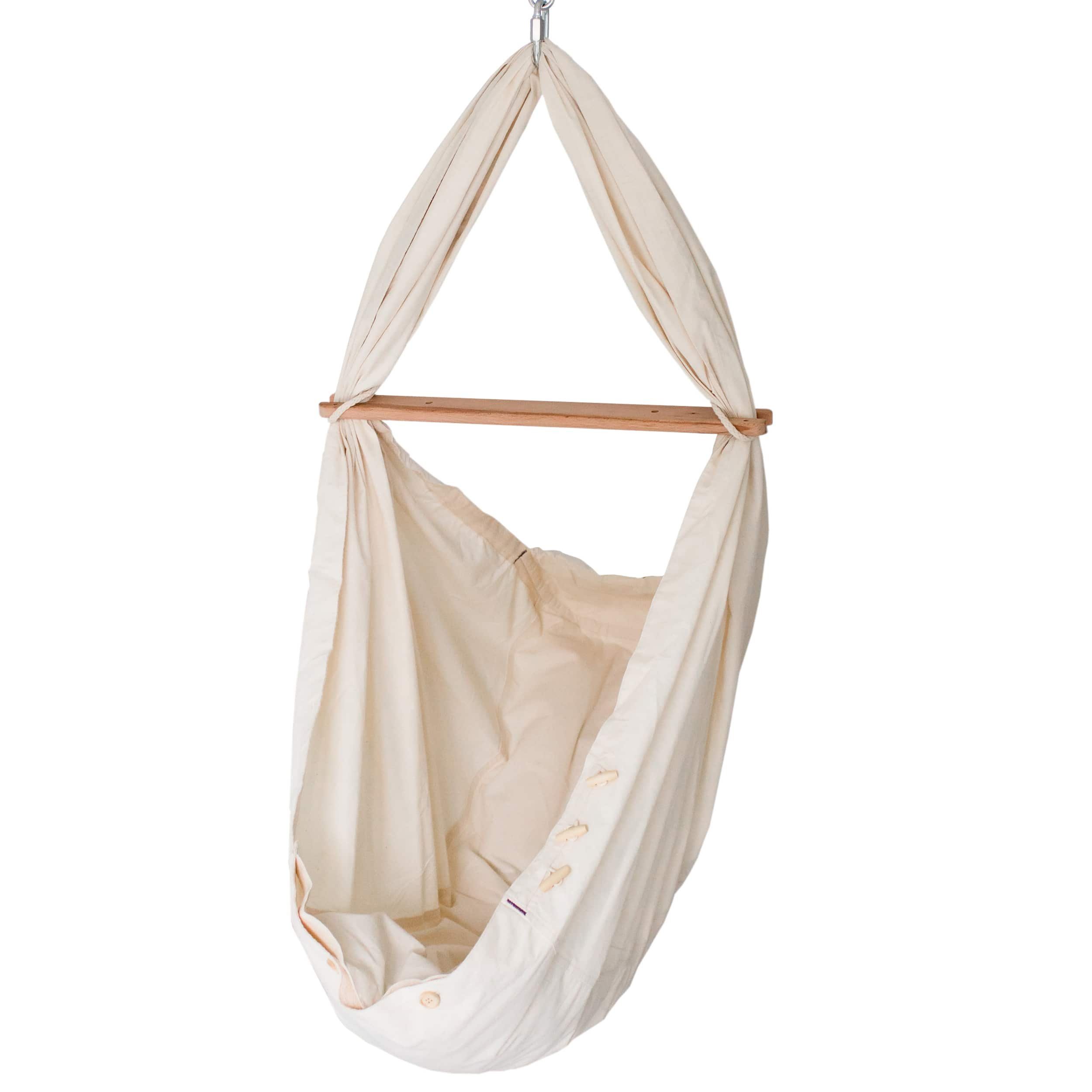 Schmusewolke Stubenbett Federwiege Bio mit Tipi Weiß