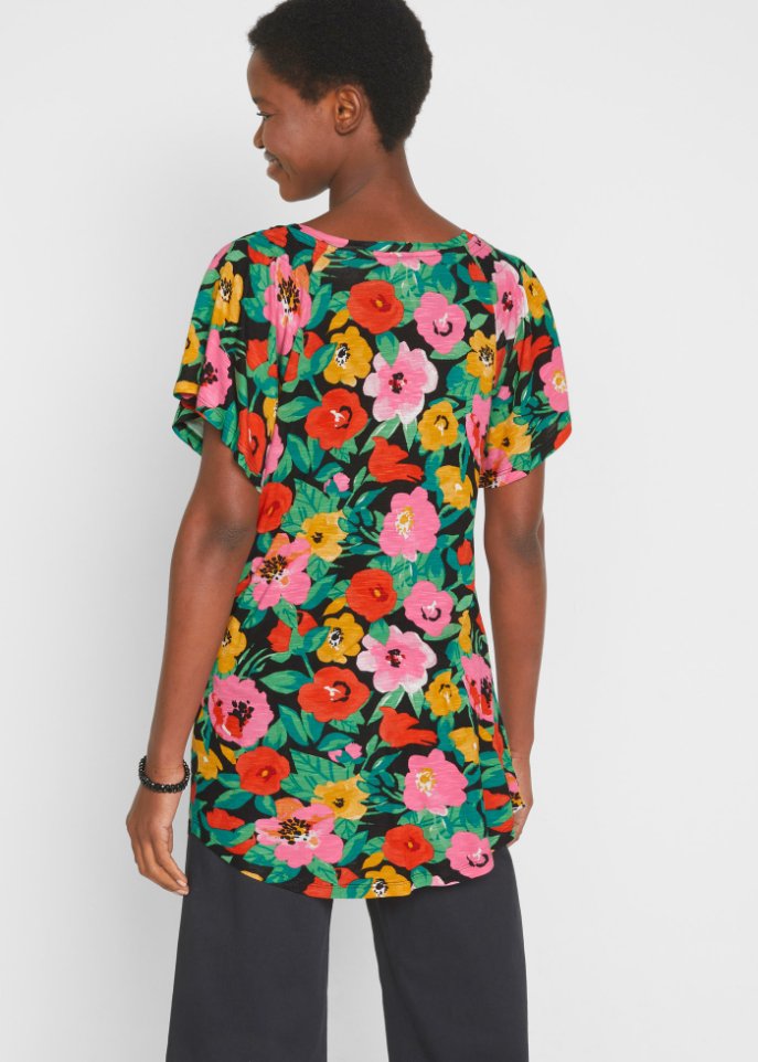 Flammgarn-Shirt mit Flügelärmeln