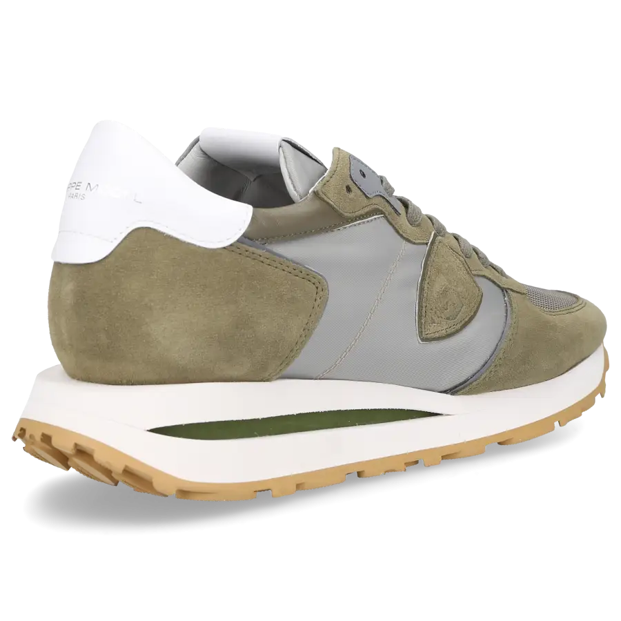 Philippe Model - Sneaker low TROPEZ HAUTE Veloursleder Textil - grün