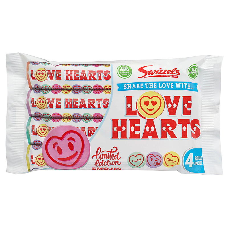 Swizzels Love Hearts 4-pk