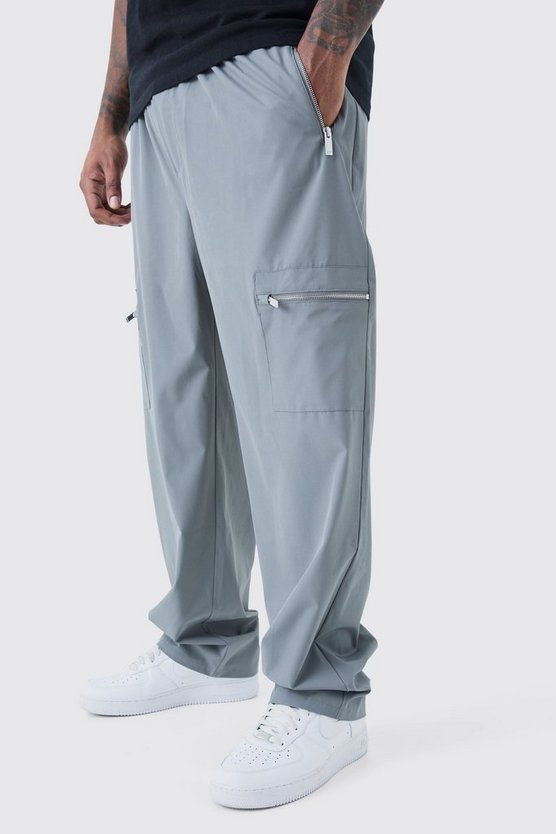 Plus Utility-Cargohose mit elastischem Bund
