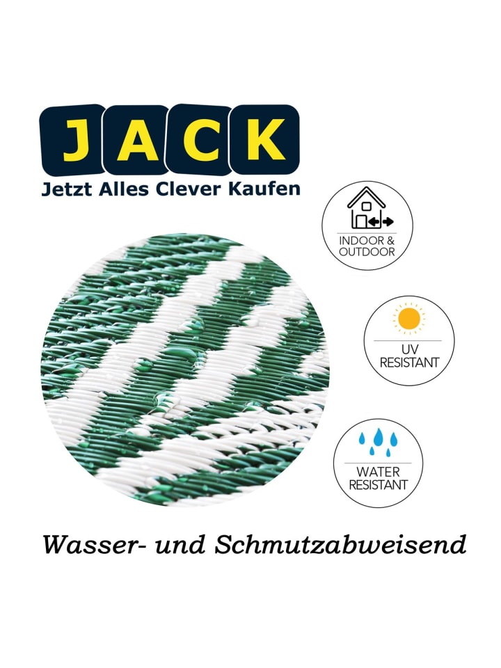 JACK Outdoor Teppich 120x180cm In- & Outdoor in Dschungl Grün günstig kaufen 120x180cm