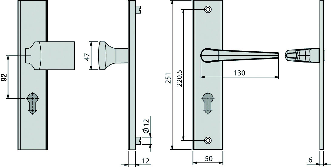 Basi VMS - ES0 Vollmaterial Schutzbeschlag Typ 7900-0201