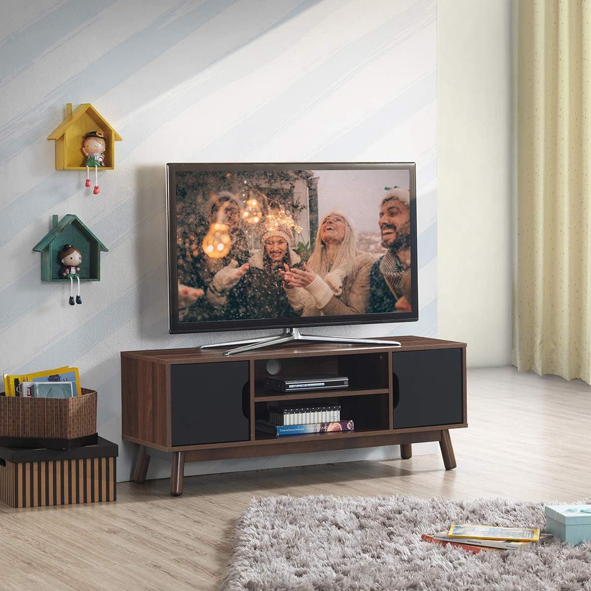 Costway COSTWAY TV-Lowboard Fernsehschrank Holz