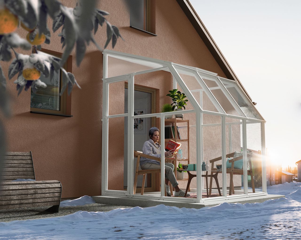 Canopia by Palram Gewächshaus Sun Room  200x200,5cm Weiß