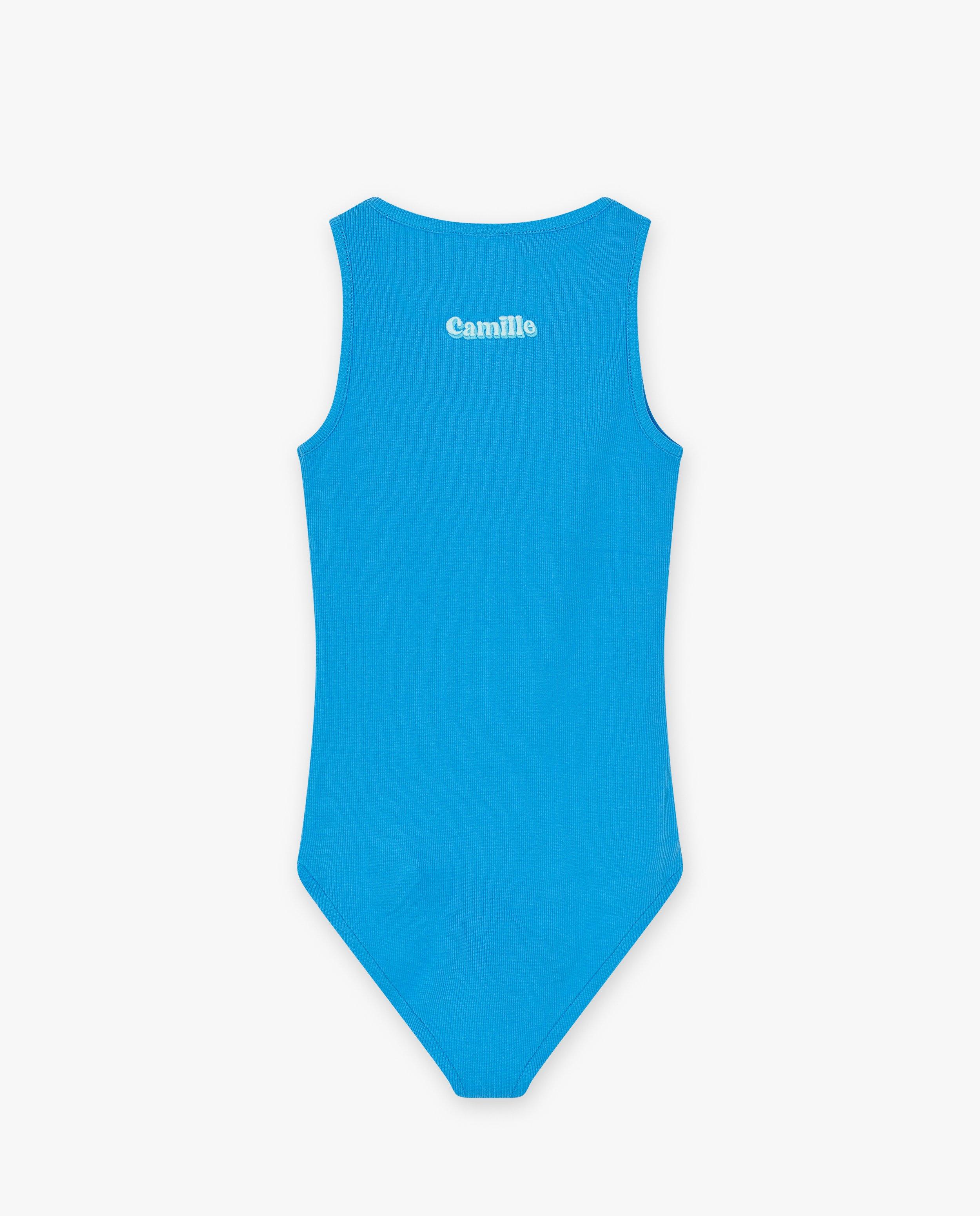 Body albastru CAMILLE cu nervuri albastre