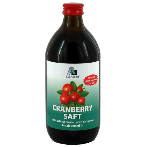 AVITALE Cranberry Saft 100% Frucht  500 ml  Saft