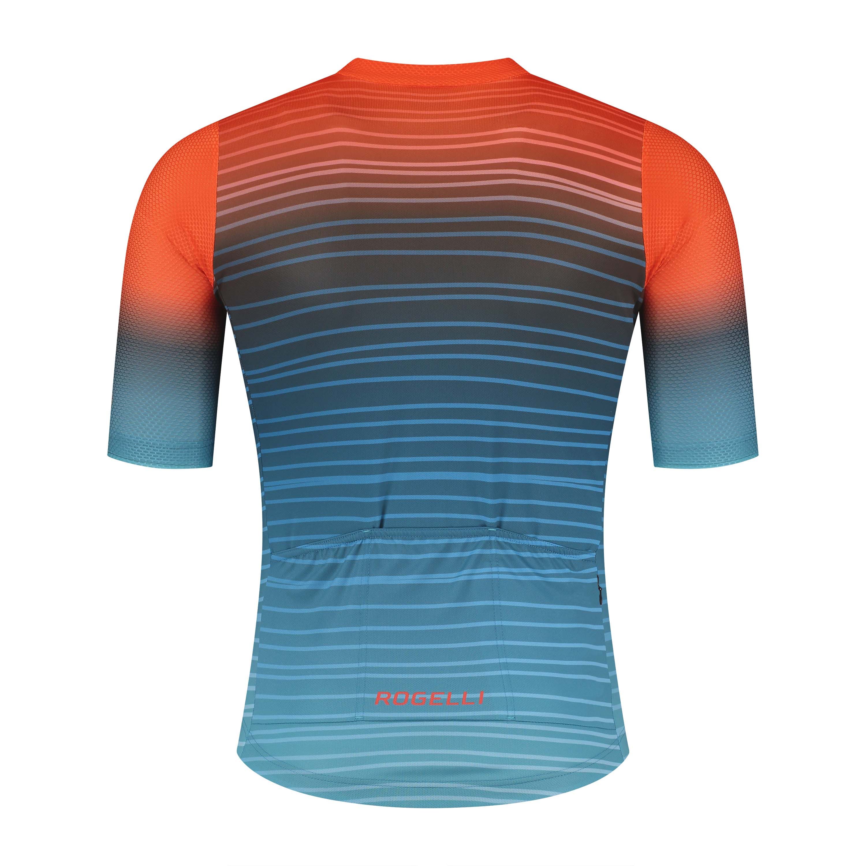 Rogelli Surf Blau/Orange Herren Radtrikot Kurzarm