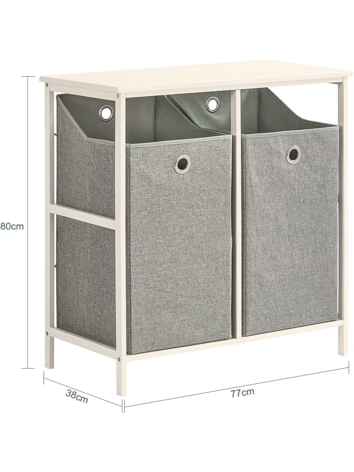 SoBuy Wäscheschrank in Weiß - (B)77 x (H)80 x (T)38cm günstig kaufen onesize