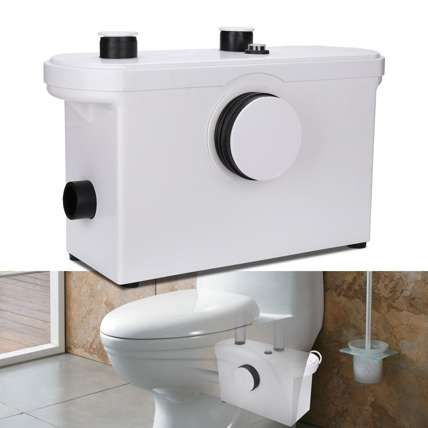 Yakimz Hebeanlage 600W Hebeanlage Zerkleinerer Toilette Kleinhebeanlage Fäkalienpumpe