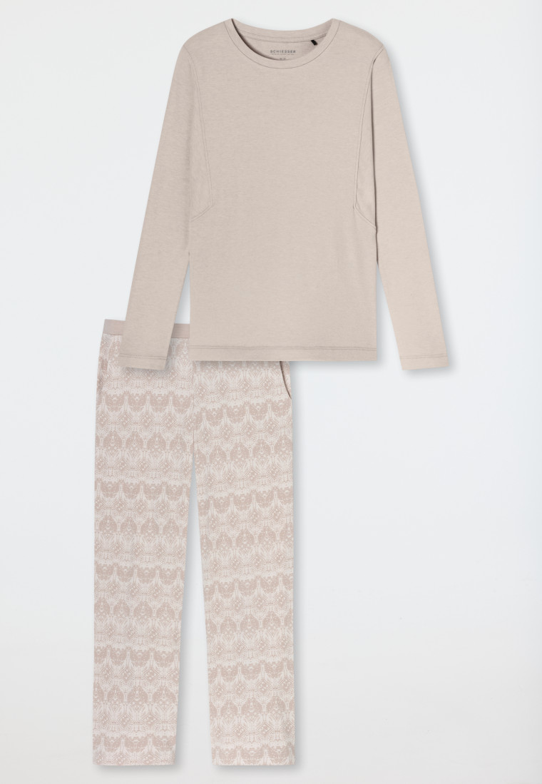 Schlafanzug lang wärmend beige - Selected Premium Warming
