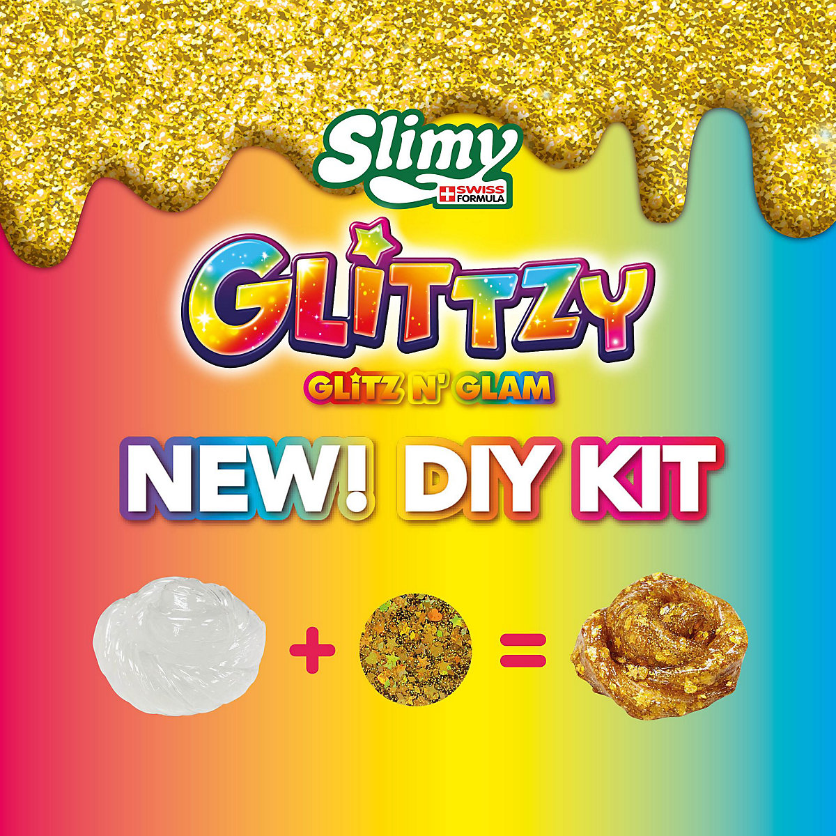 SLIMY® Glittzy DIY - Original Slimy Slime Spielmasse für Kinder, der glitzerndste Schleim aller Zeiten zum Selbermischen