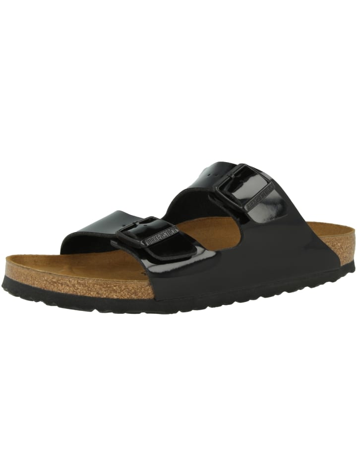 Birkenstock Sandale Arizona Birko-Flor Lack normal in schwarz günstig kaufen