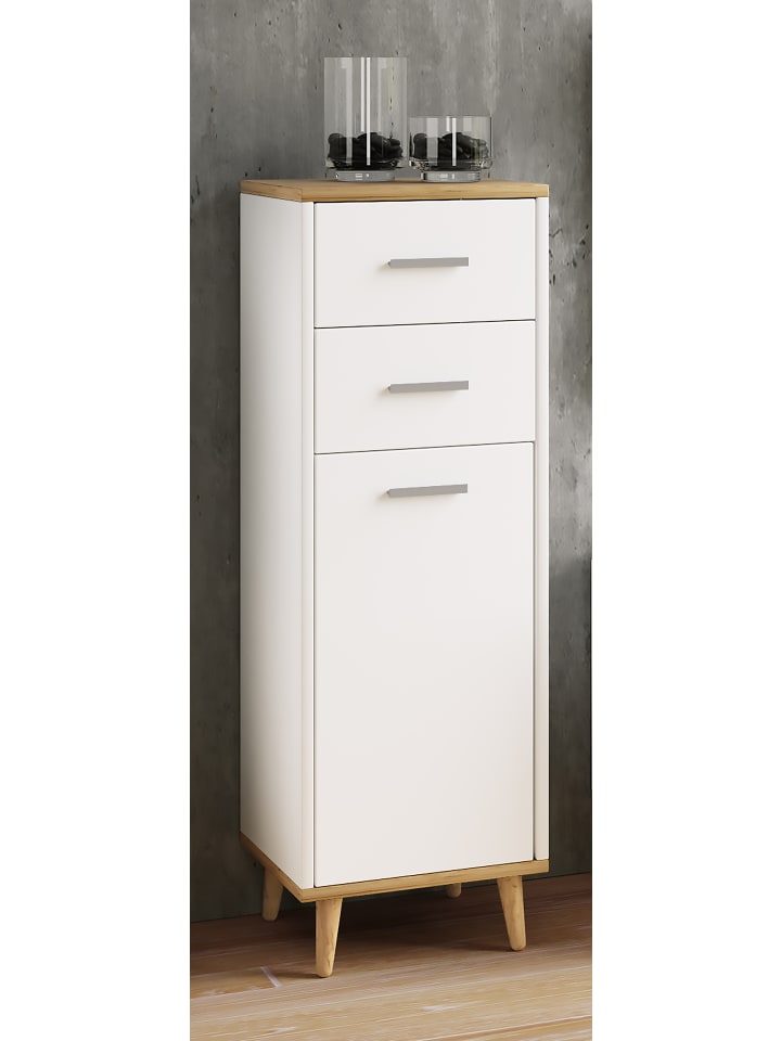 VCM  Midischrank Badmöbel Landos in Weiß / Honig-Eiche günstig kaufen onesize
