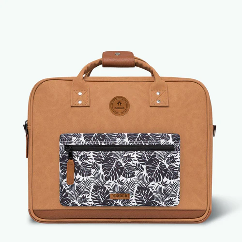 Camel-colored Moscow laptop bag