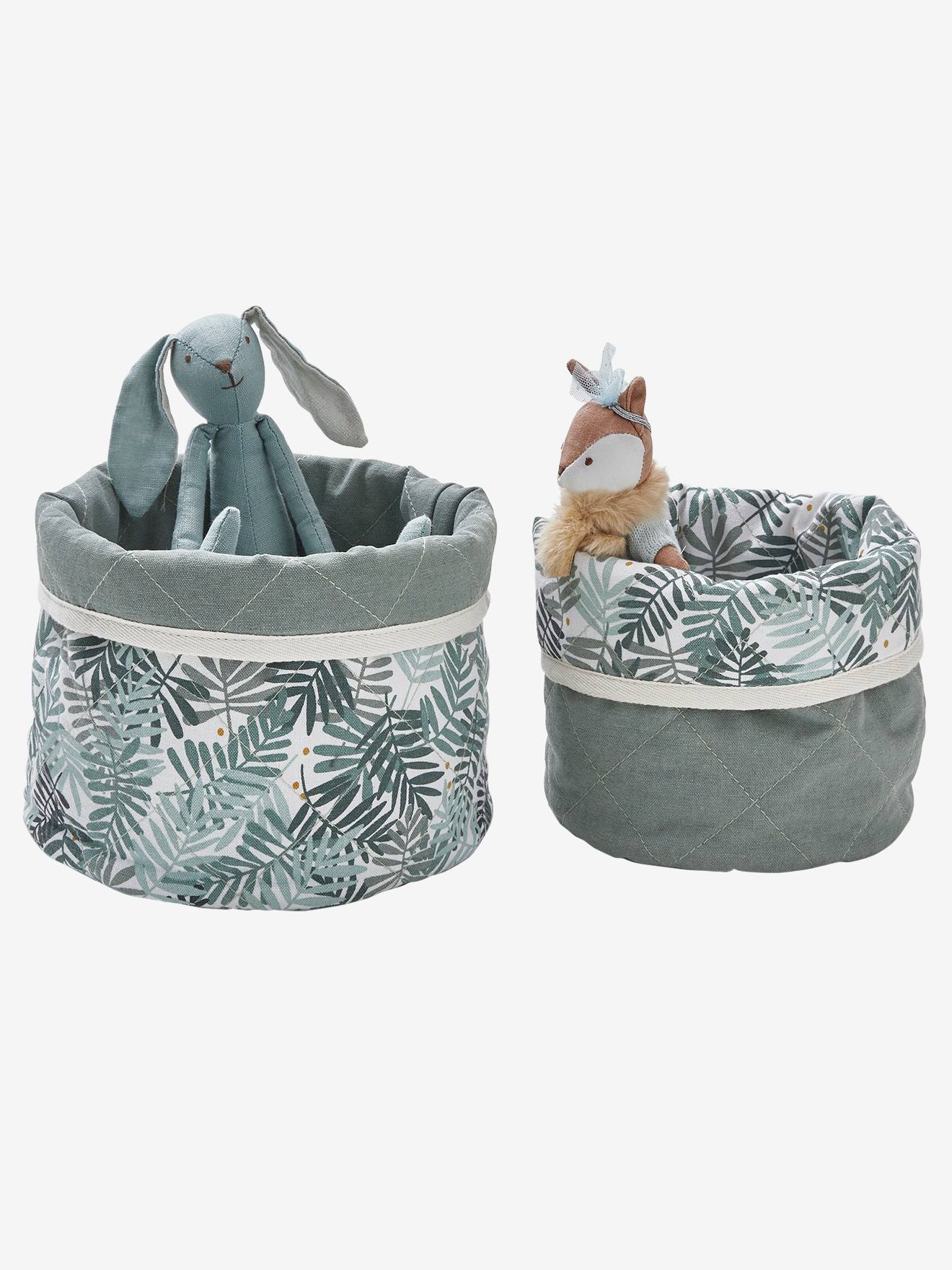 Lot de 2 paniers réversibles HANOÏ beige