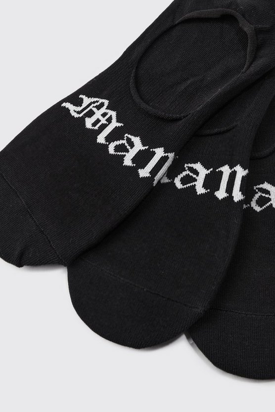 3er-Pack unsichtbare Gothic Man Socken