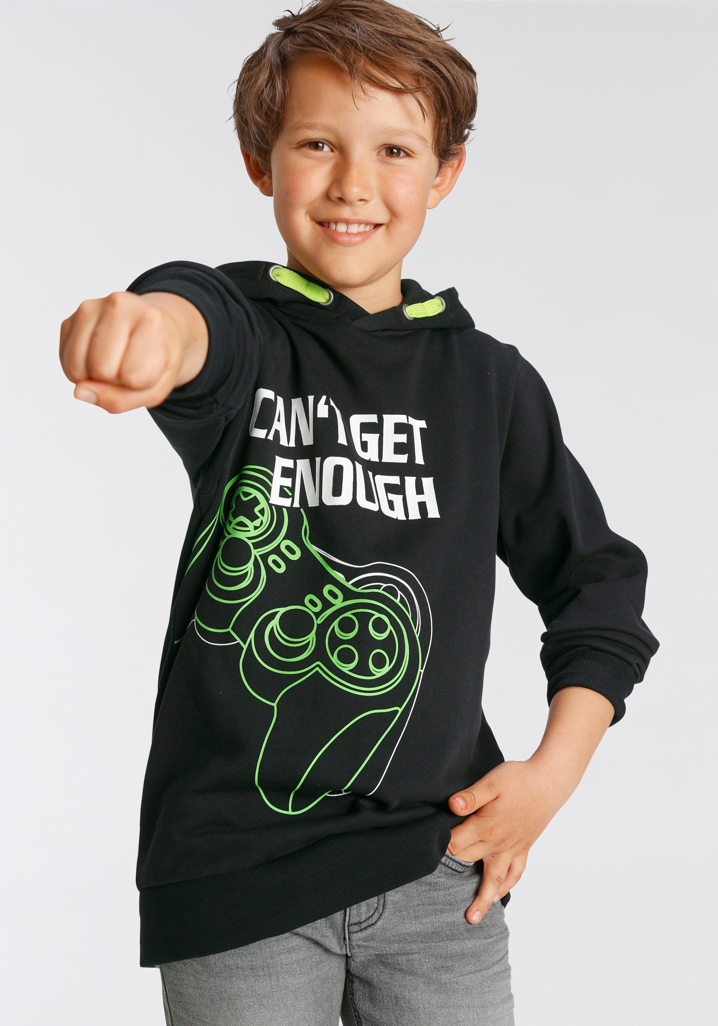 KIDSWORLD Kapuzensweatshirt CAN´T GET ENOUGH - Spruch