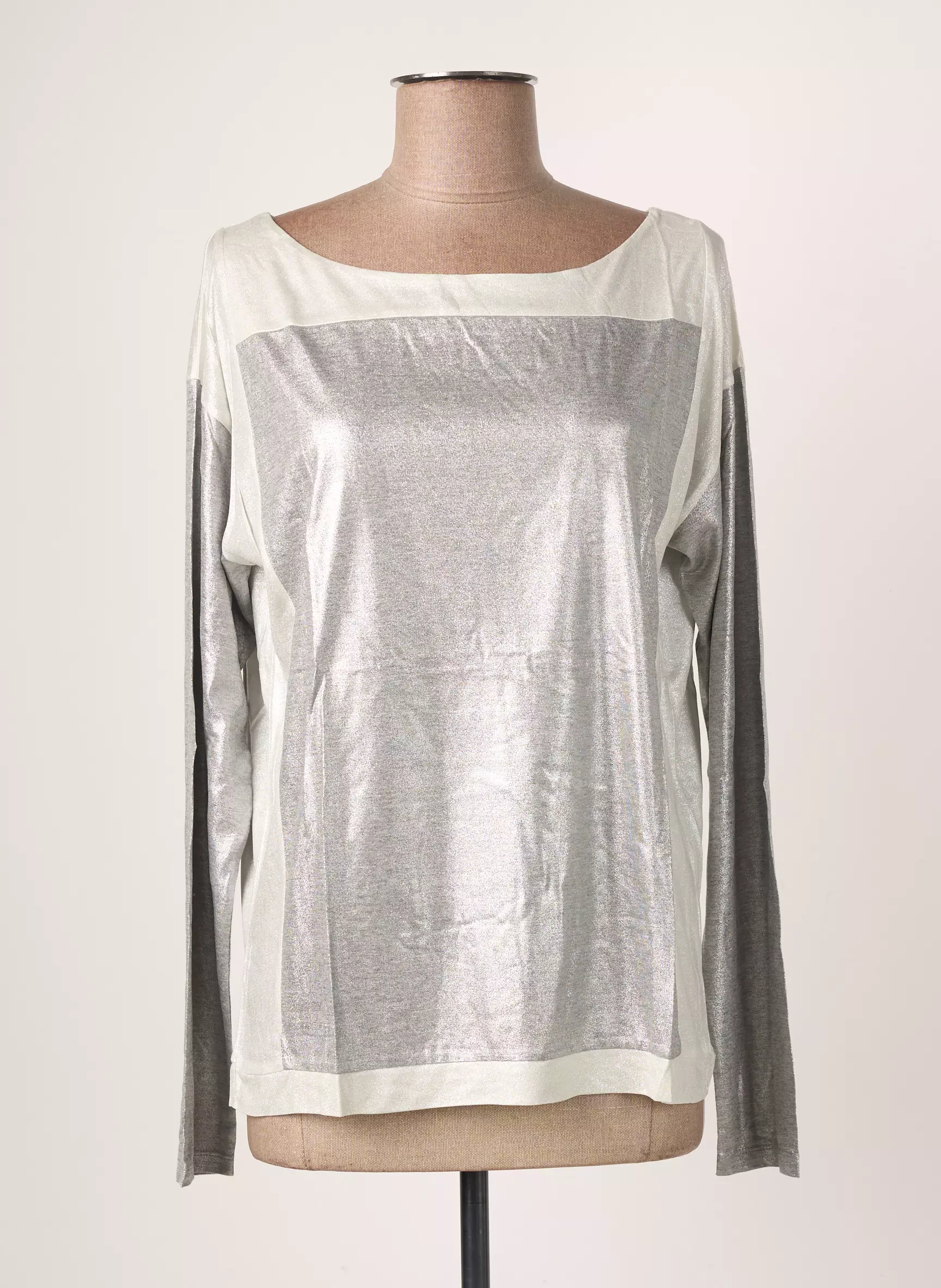 Blanc Boheme Tshirts Femme couleur gris