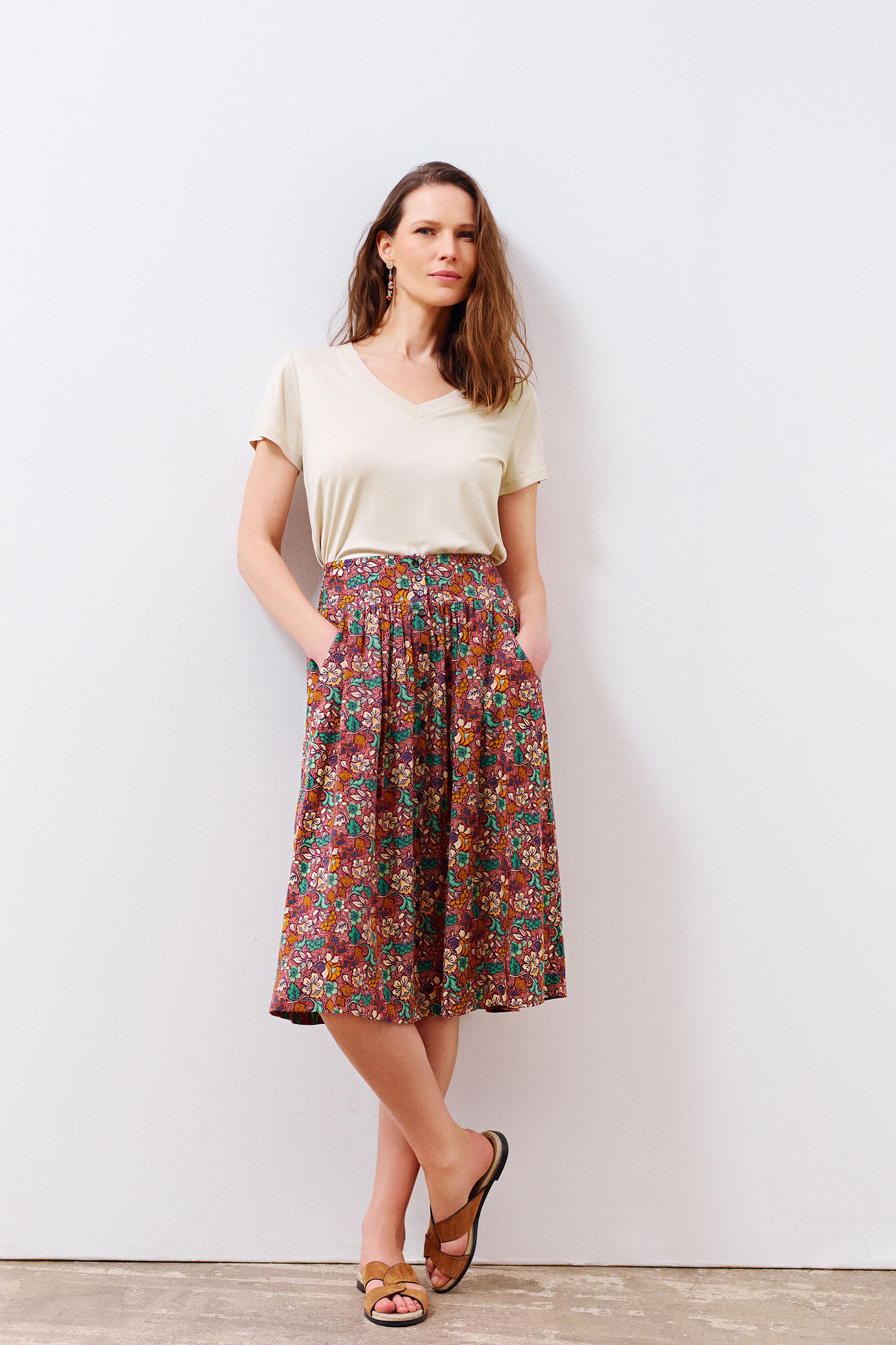 t-shirt anita ecru femme