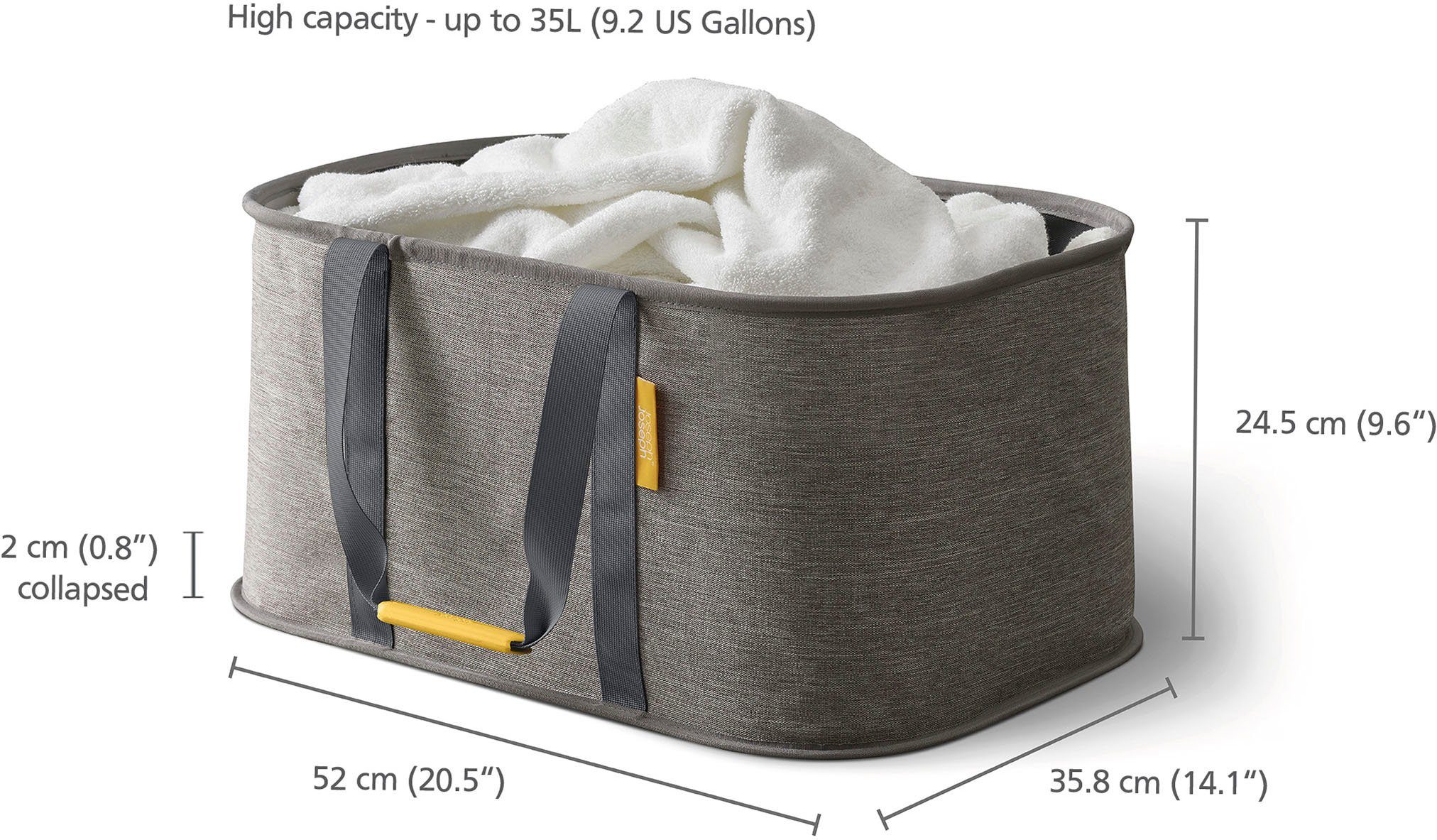 Joseph Joseph Wäschetasche Hold All, faltbar, flach zusammenzulegen, 35 Liter
