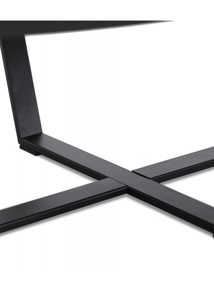 KADIMA DESIGN Designer Couchtisch aus Schwarzem Holz mit Metallgestell | Modern günstig kaufen onesize