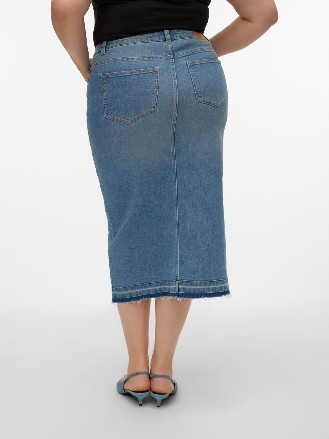VMCLINA Hohe Taille Langer Rock