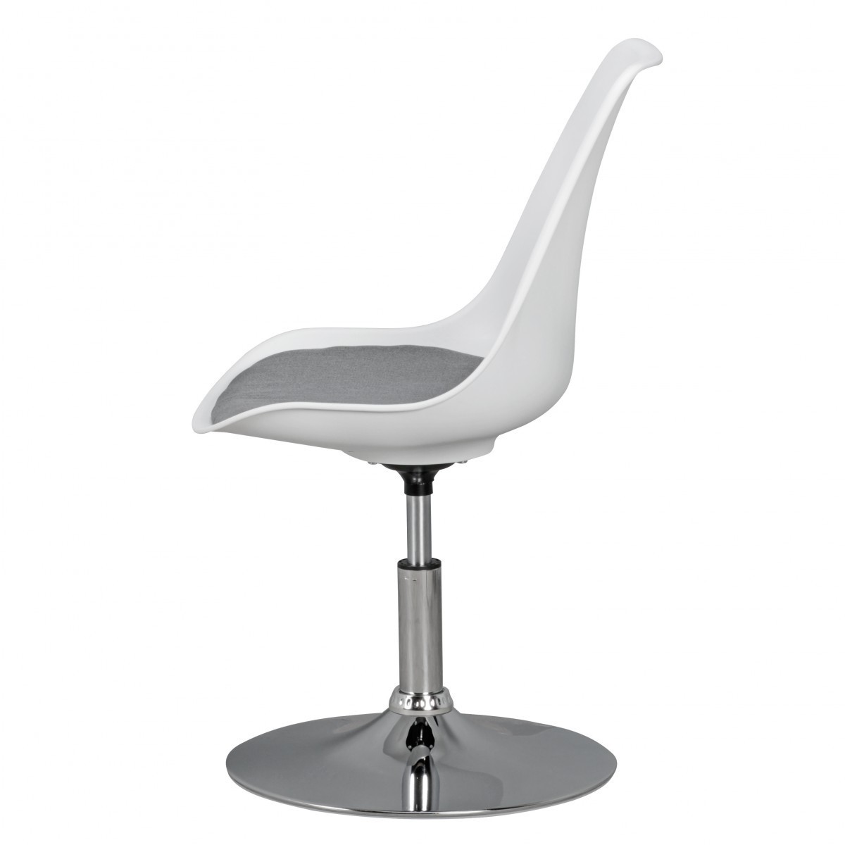 Amstyle KORSIKA | Drehsessel Esszimmerstuhl Weiß/Grau | Drehstuhl höhenverstellbar | Drehhocker Wartezimmerstuhl