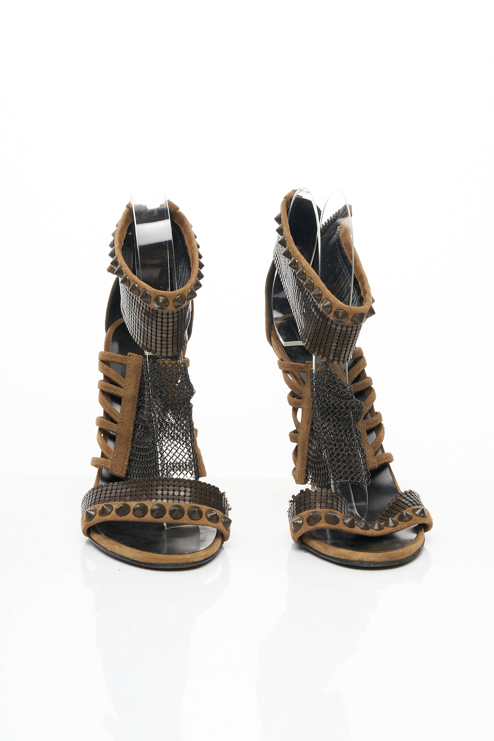 Balmain Sandales Nu Pieds Femme couleur marron