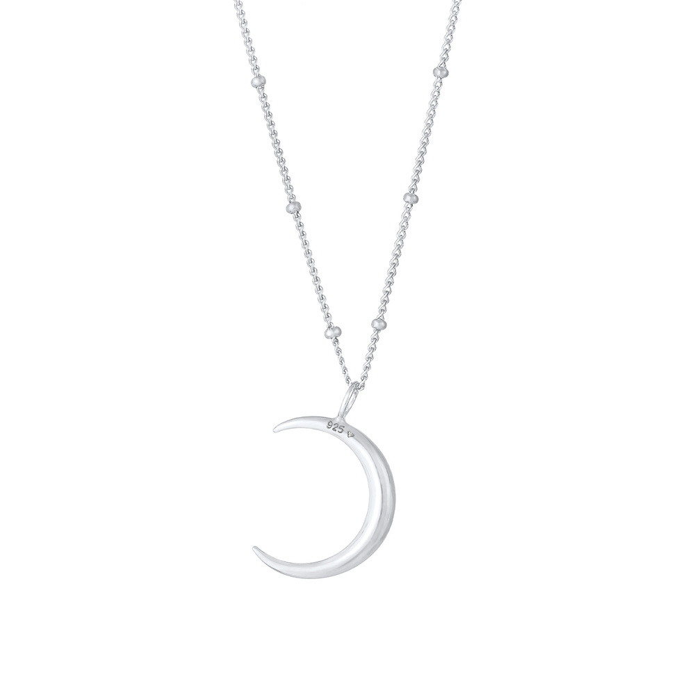 Elli Elli Collier Chaîne boule astro faucille demi-lune pour dames en 925/1000 argent  Bijoux