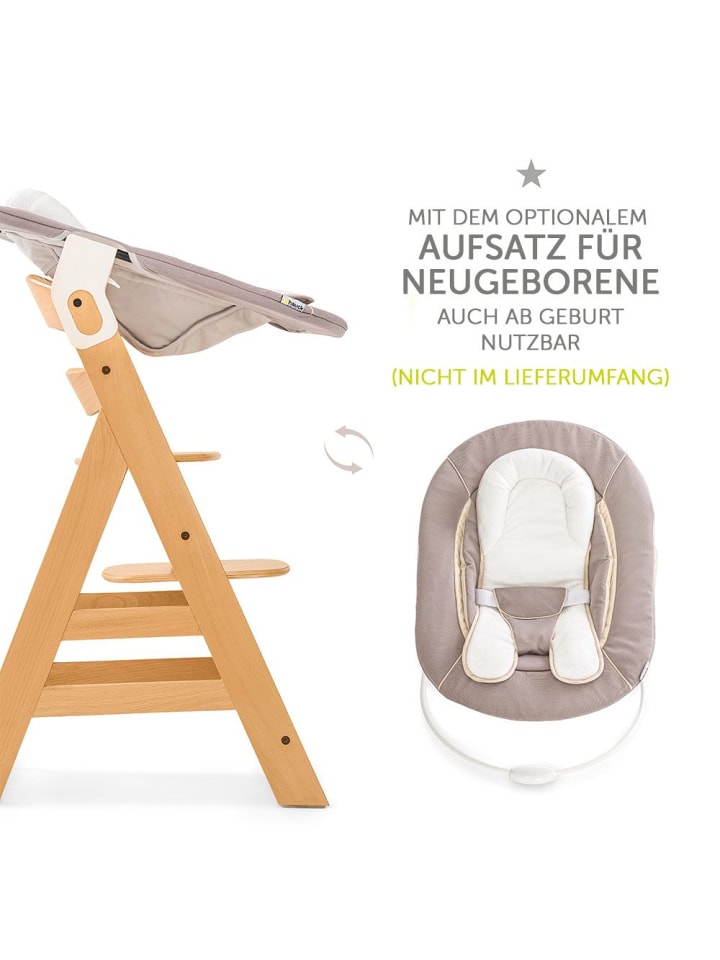 Hauck Hochstuhl Alpha Plus - Natur in braun günstig kaufen onesize