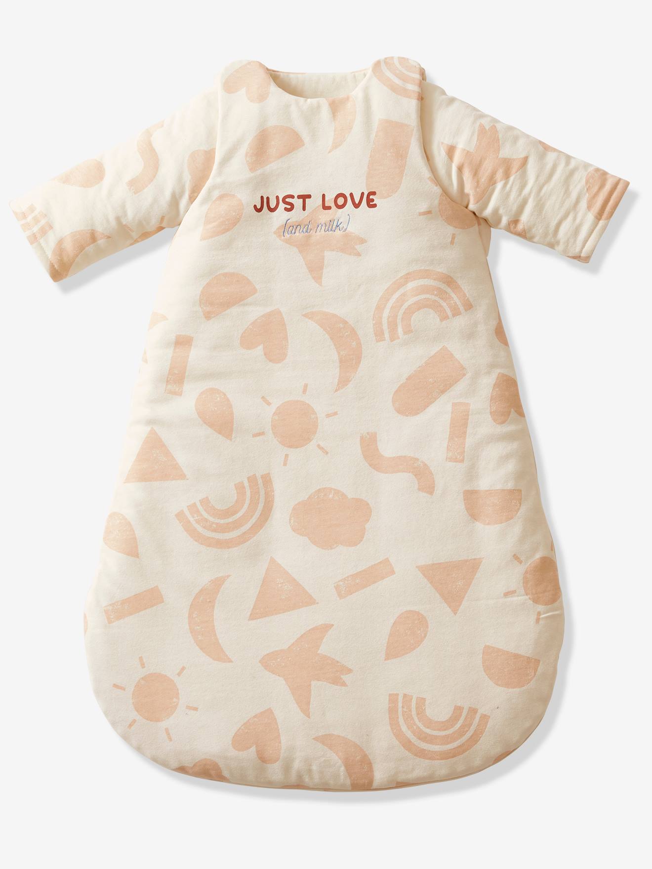Gigoteuse manches amovibles en coton bio* HAPPY SKY beige imprimé
