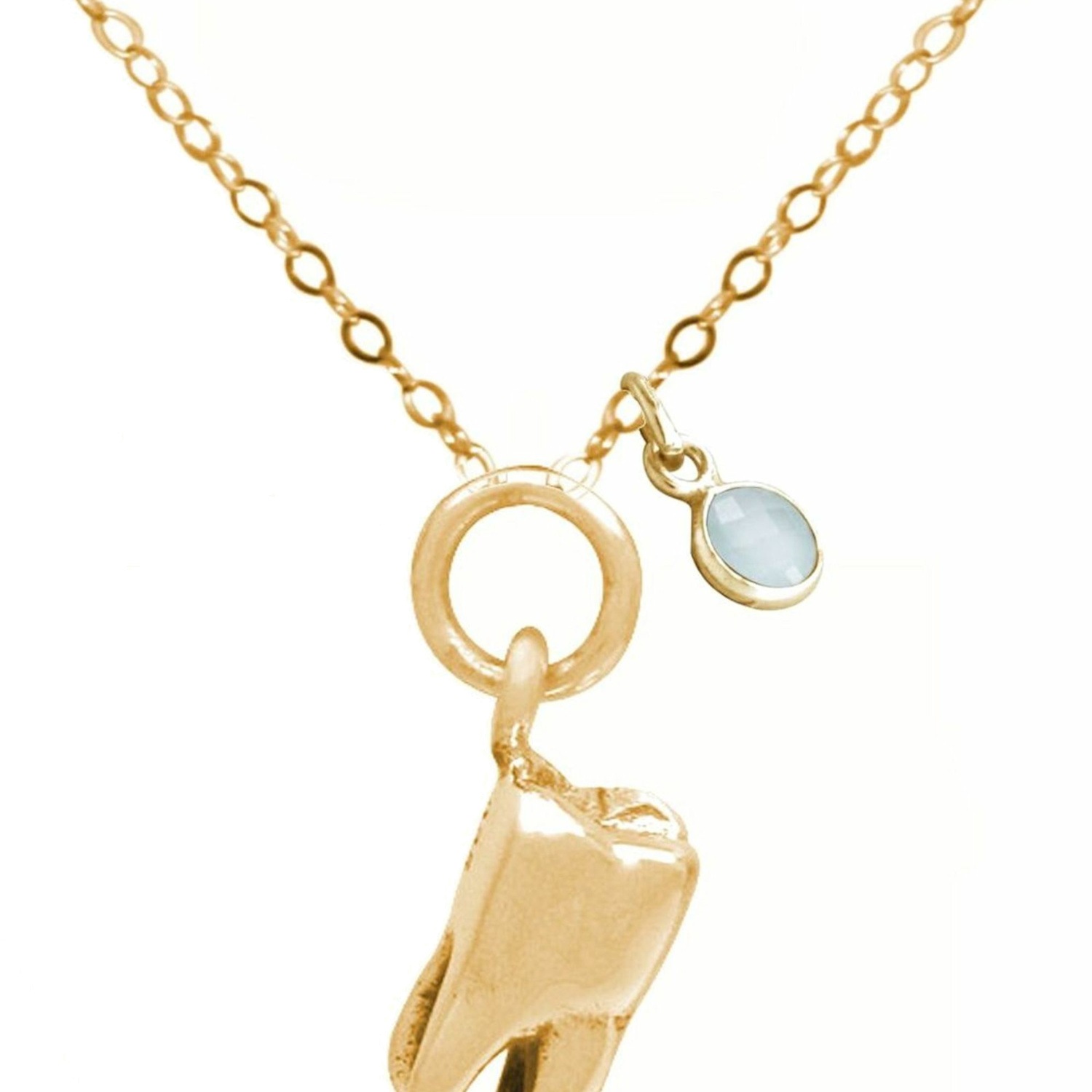 Kette mit Anhänger '3-D Zahn CHALCEDON'