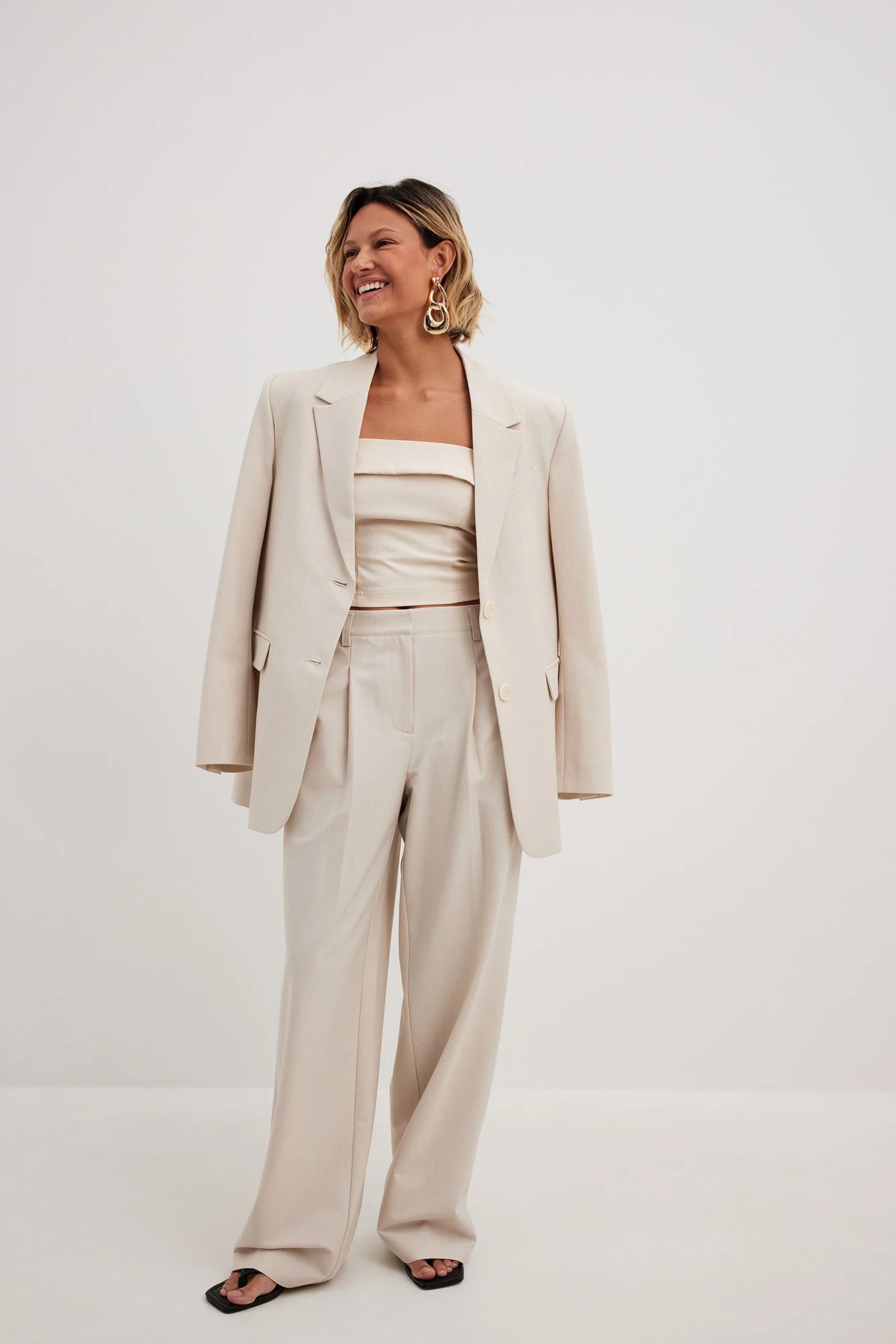 Oversize-Blazer aus Melange