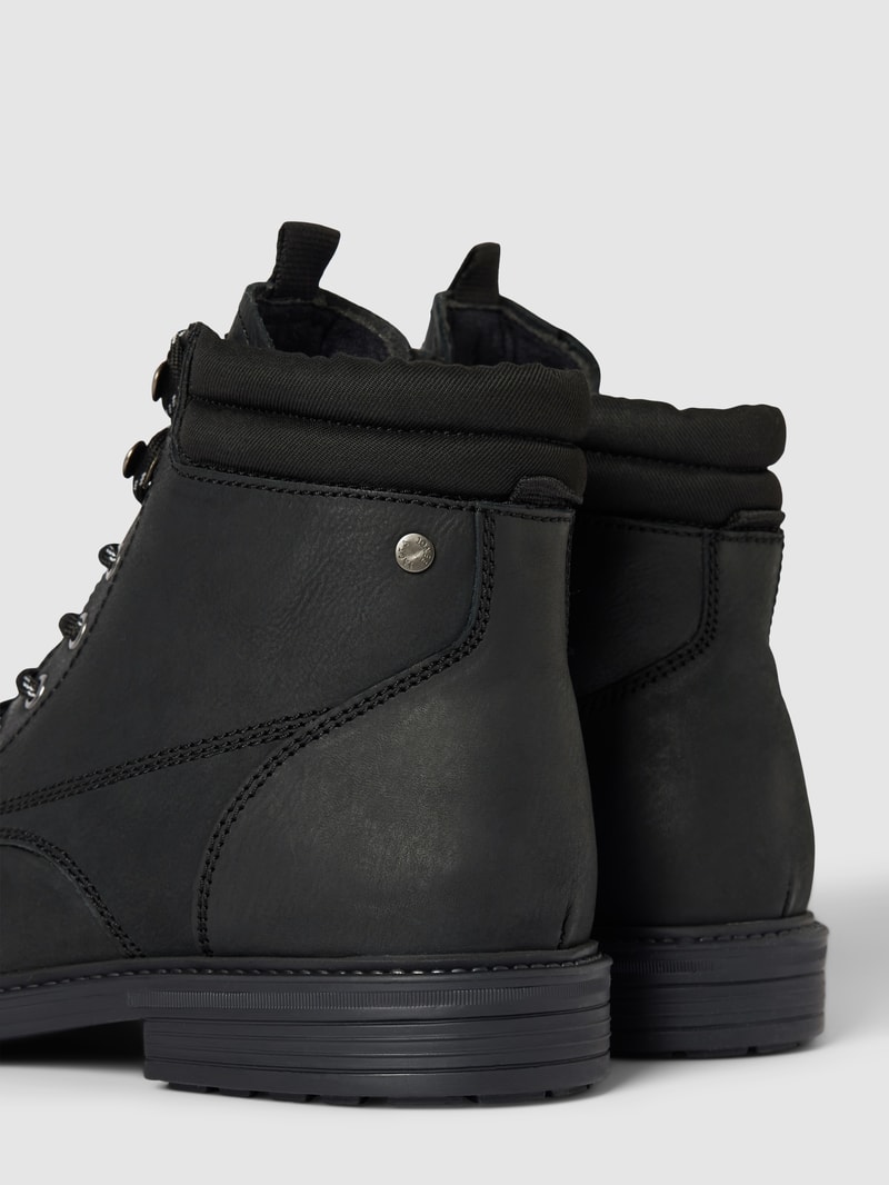 Boots aus Leder in schwarz