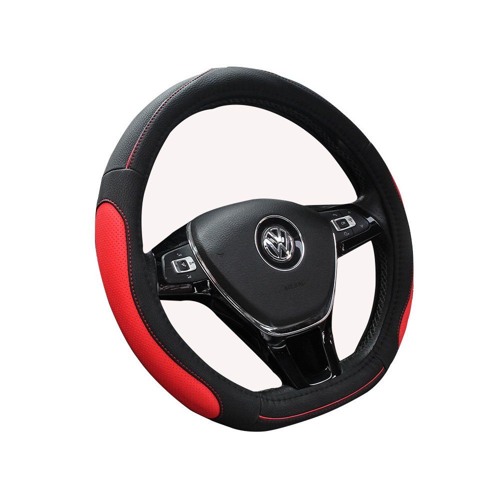 TUABUR Lenkradbezug Lenkradabdeckung D-Form, 38cm (15)