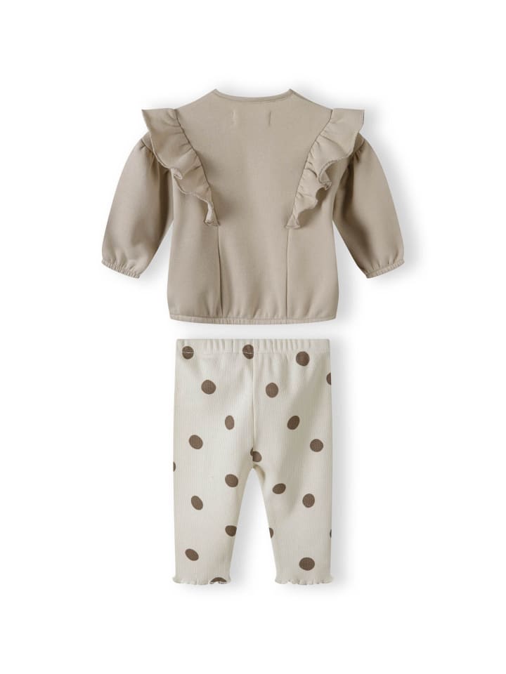 Minoti 2tlg. Set: Longsleeves & Leggings 24fleece23 in beige günstig kaufen