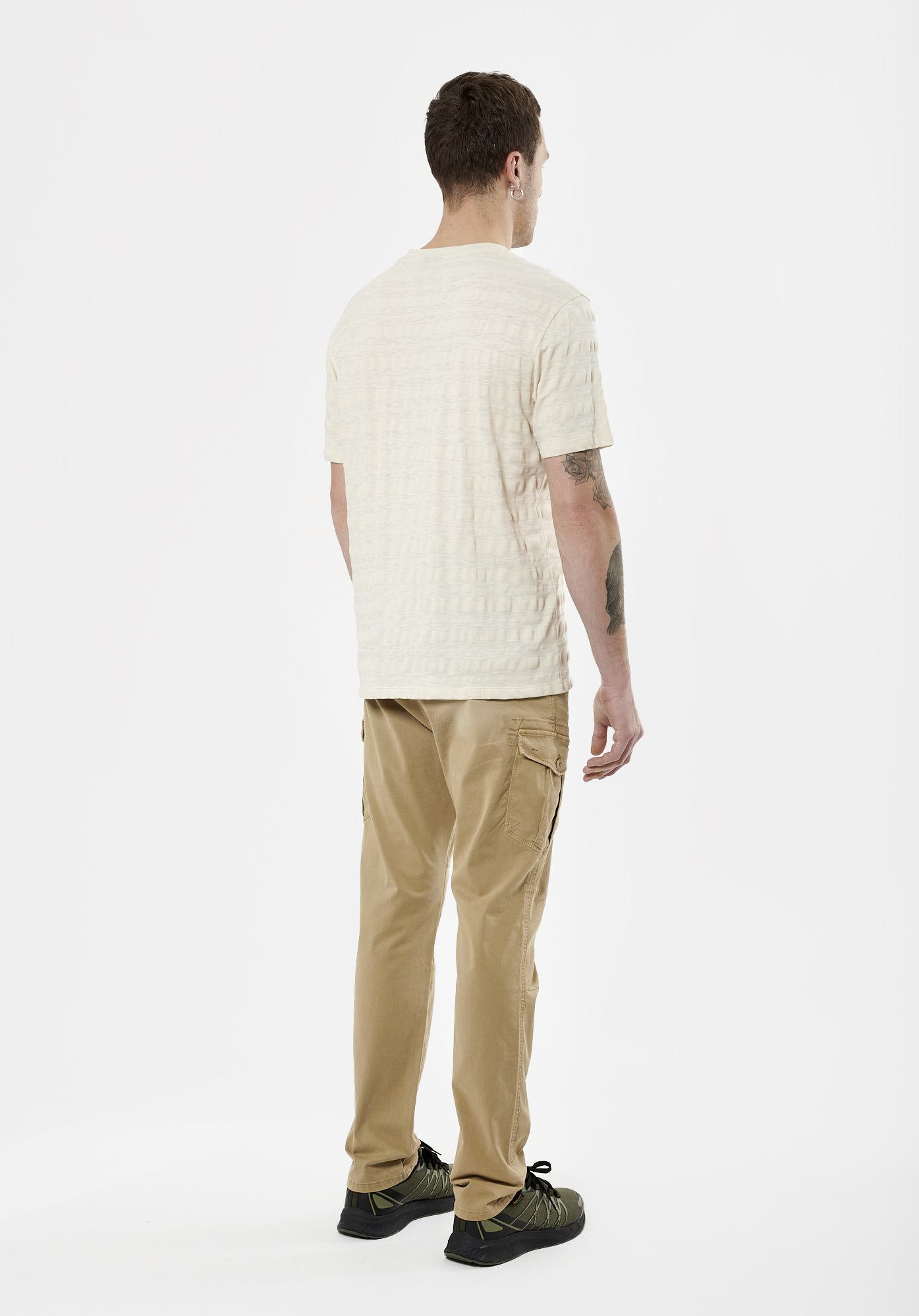 SONNY  T-shirt à rayures beige Homme en 100% coton